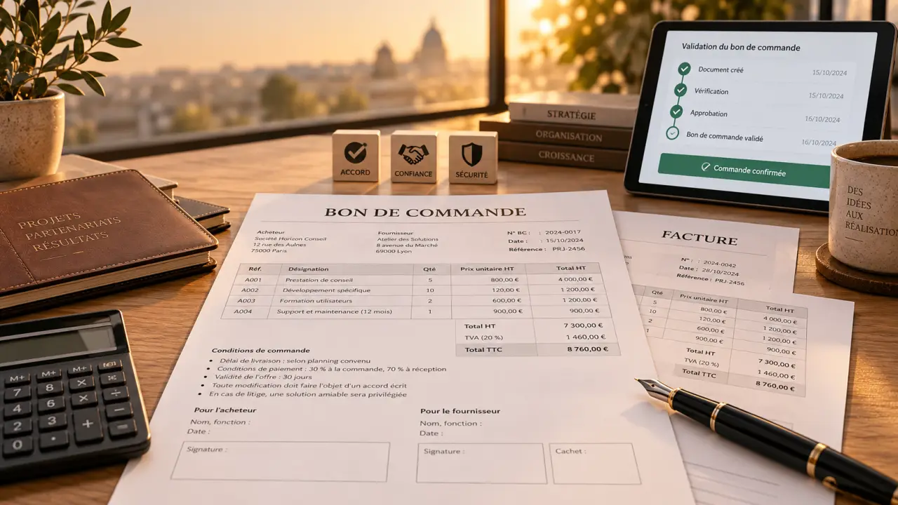 Bon de commande : l’exemple complet pour éviter les litiges de facture