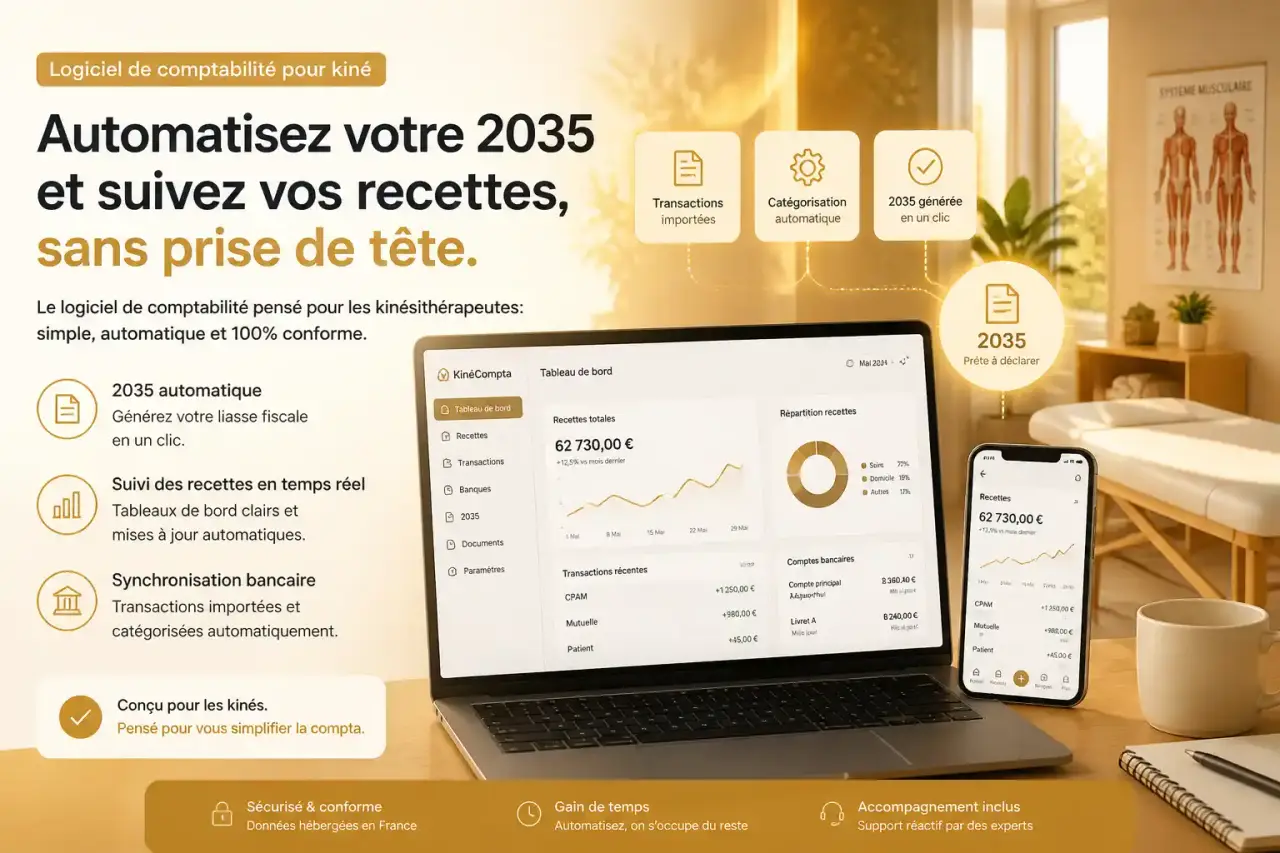 Logiciel de comptabilité pour kiné : comment automatiser sa 2035 et ses recettes